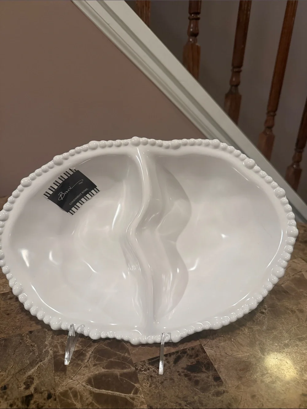 Divided Melamine Serve/Condiment Bowl